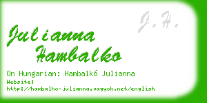 julianna hambalko business card