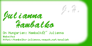 julianna hambalko business card